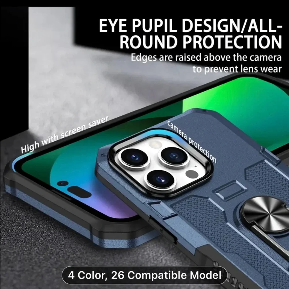 Samsung Galaxy Phone Case Magnetic 360* Rotating Ringstand Unisex Army Green